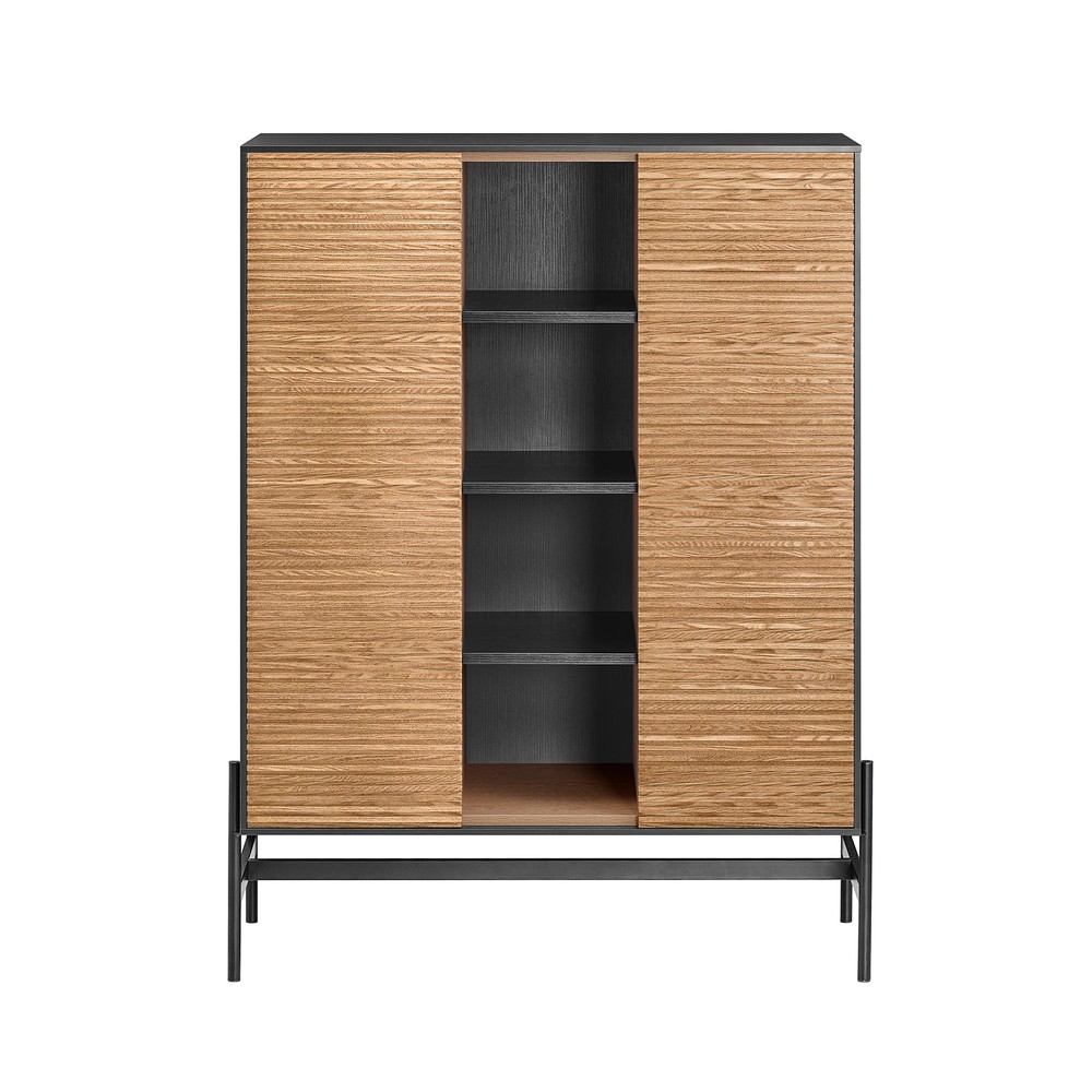 SoBuy Vitriinisenkin pöytäkaappi keittiökaappi HFSB04-SCH