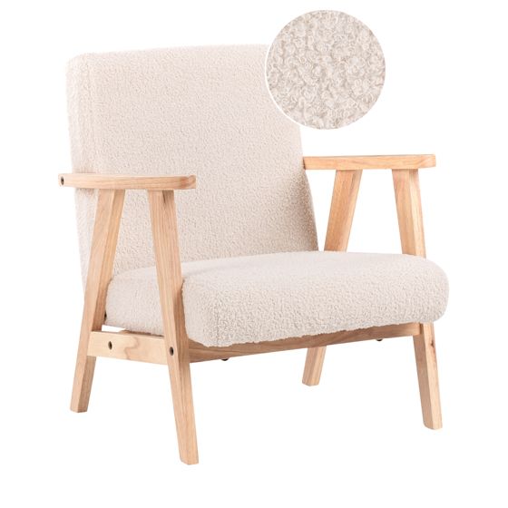Lasten nojatuoli LINDE buklee Vaaleanbeige