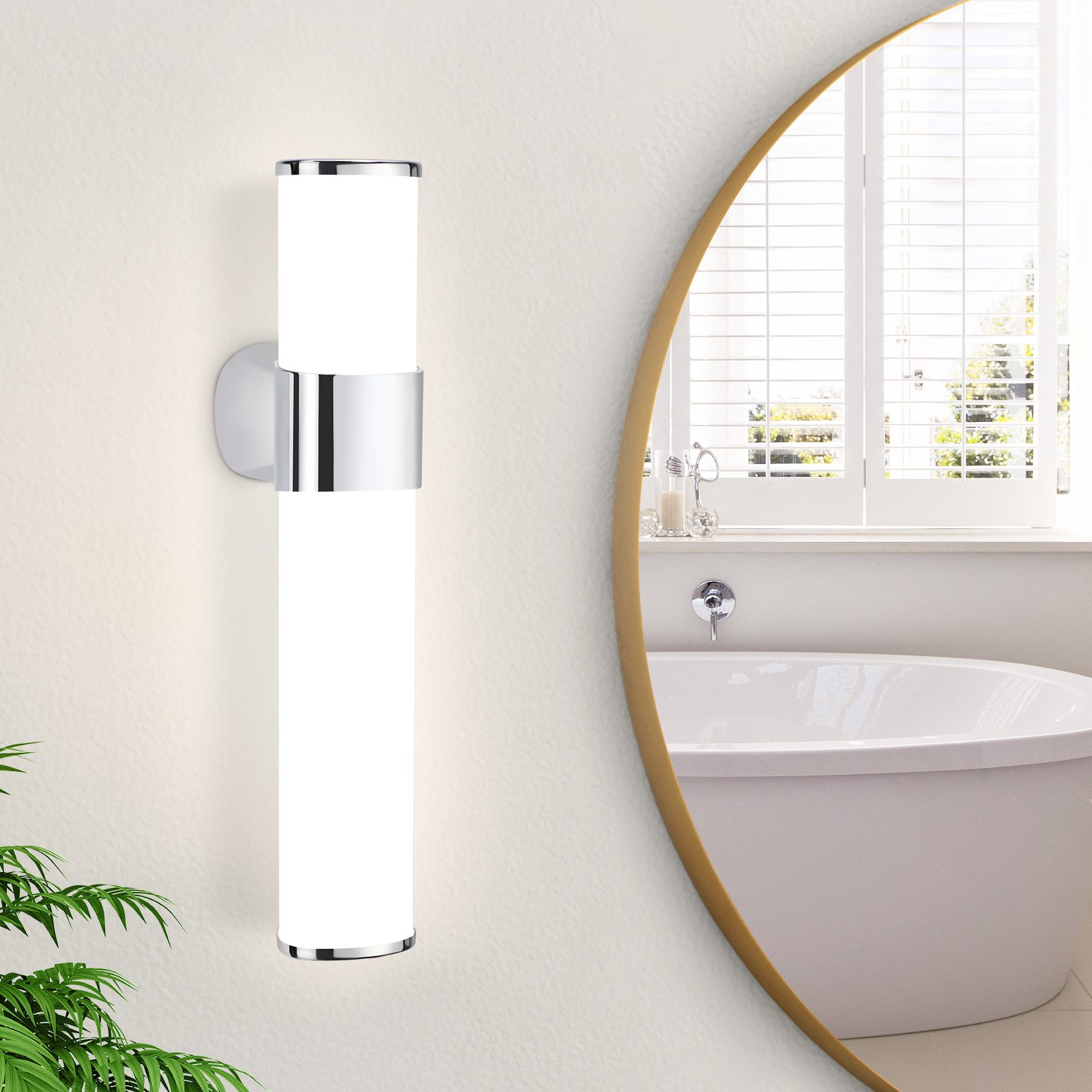 NETTLIFE LED - kylpyhuoneen, seinävalaisin, LED - kylpyhuoneen, peilivalaisin - moderni Kromi 6W, 30CM vedenpitävä, IP44 neutraali Valkoinen 4000K