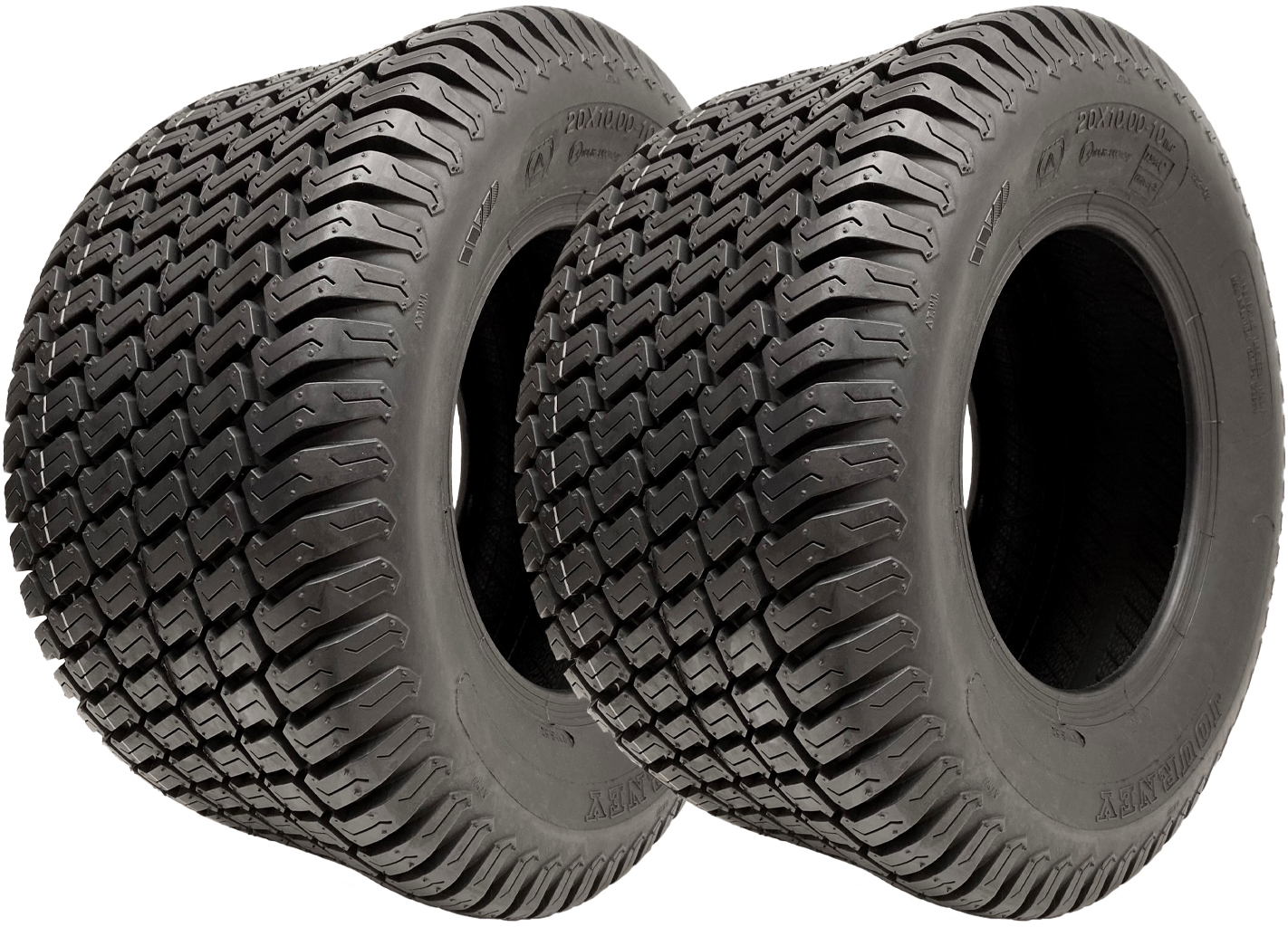 20x10.00-10 ruohonleikkurin renkaat, 4-kerroksiset Multi Turf Grass P332, tieliikennekelpoiset (2 kpl:n sarja)