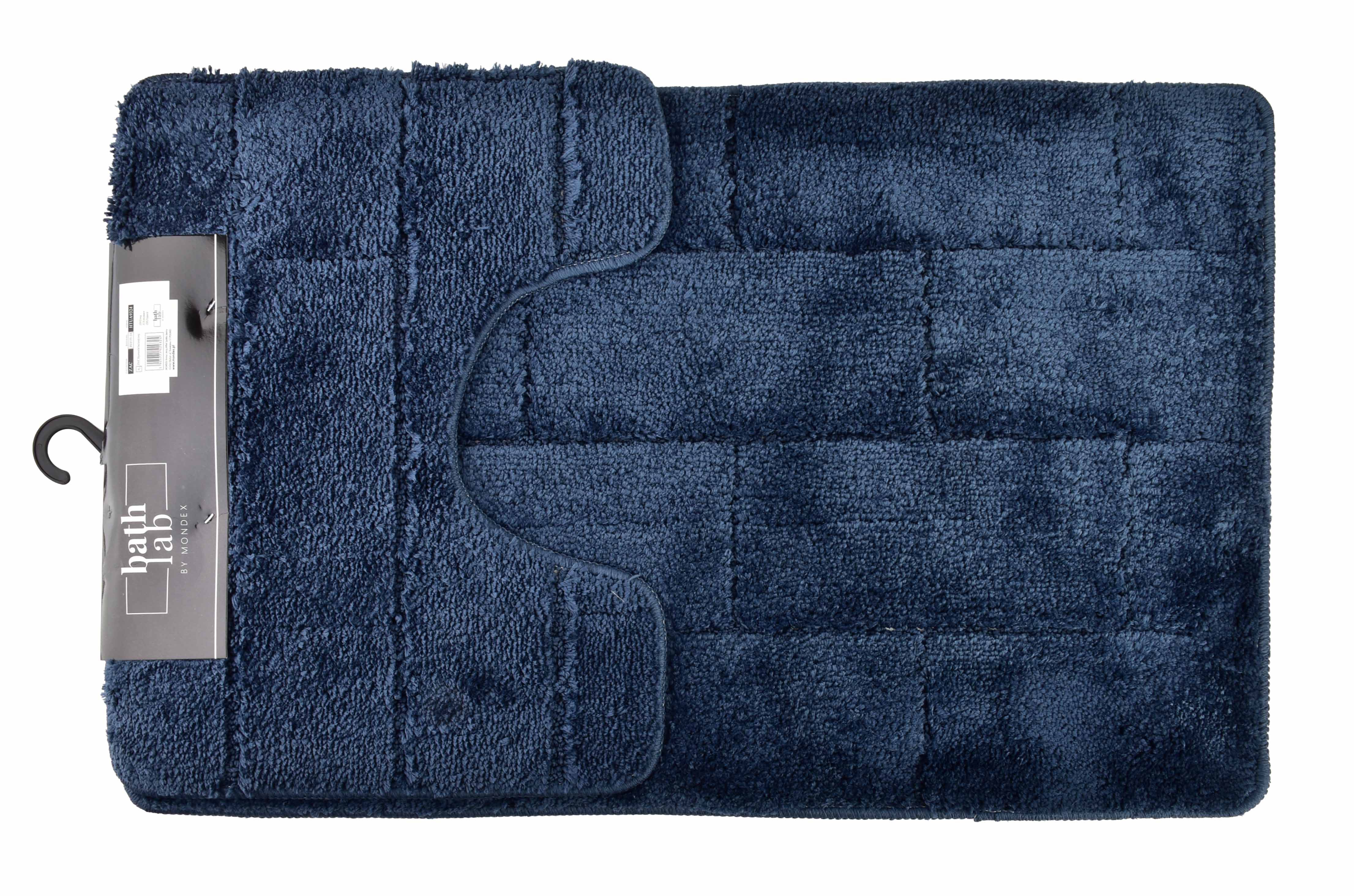 Kylpyhuonematot polyesteri ZAC 50x37/50x80 cm tummansininen 2 kpl