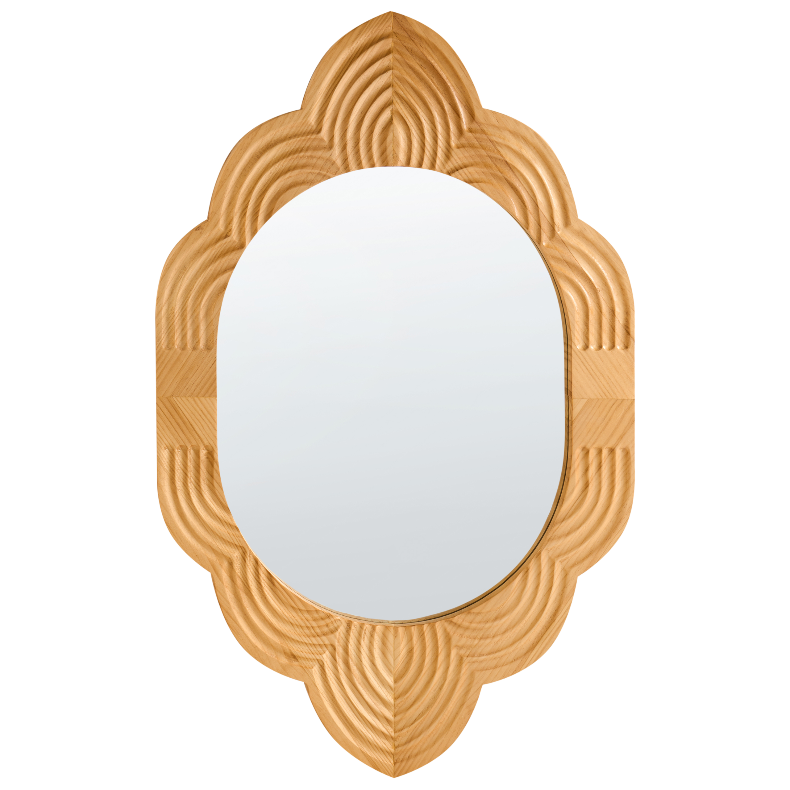 Seinäpeili FRESVILLE 62 cm 100 cm mänty Vaaleanruskea