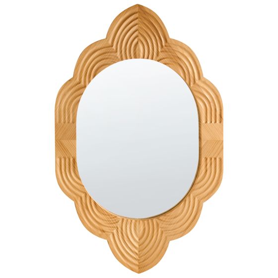 Seinäpeili FRESVILLE 62 cm 100 cm mänty Vaaleanruskea