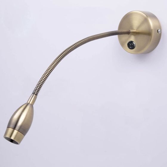 ZMH LED-seinävalaisin lukulamppu 3W 3000K lämmin valkoinen 360° joustava sängynvalaisin