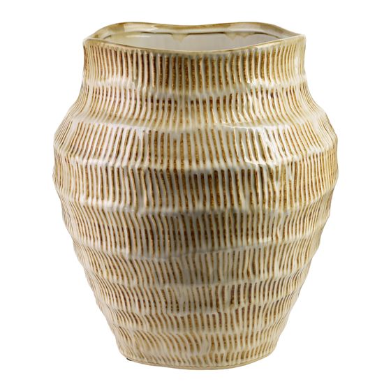 Maljakko MANON beige-ruskea keramiikka 23, 5x30x34 cm