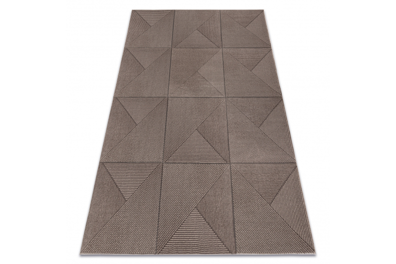 Matto AURA J2624A beige / tumma beige - Geometrinen, rakenteellinen, moderni 180x270 cm