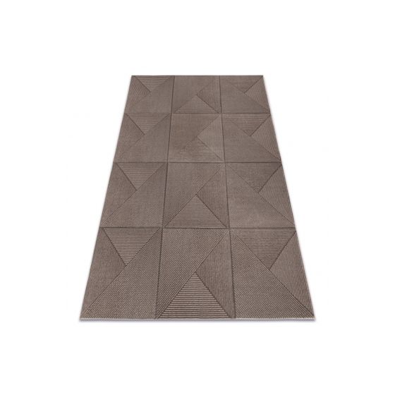 Matto AURA J2624A beige / tumma beige - Geometrinen, rakenteellinen, moderni 180x270 cm