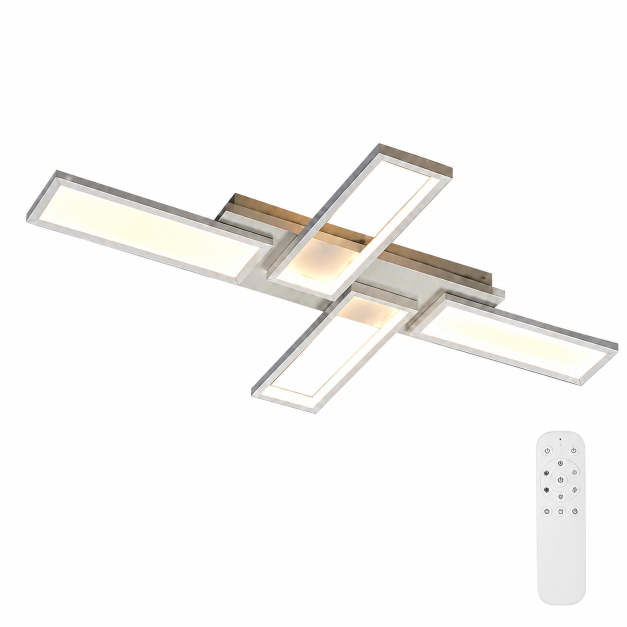 ZMH LED-kattovalaisin olohuoneeseen, valkoinen, himmennettävä, 58W