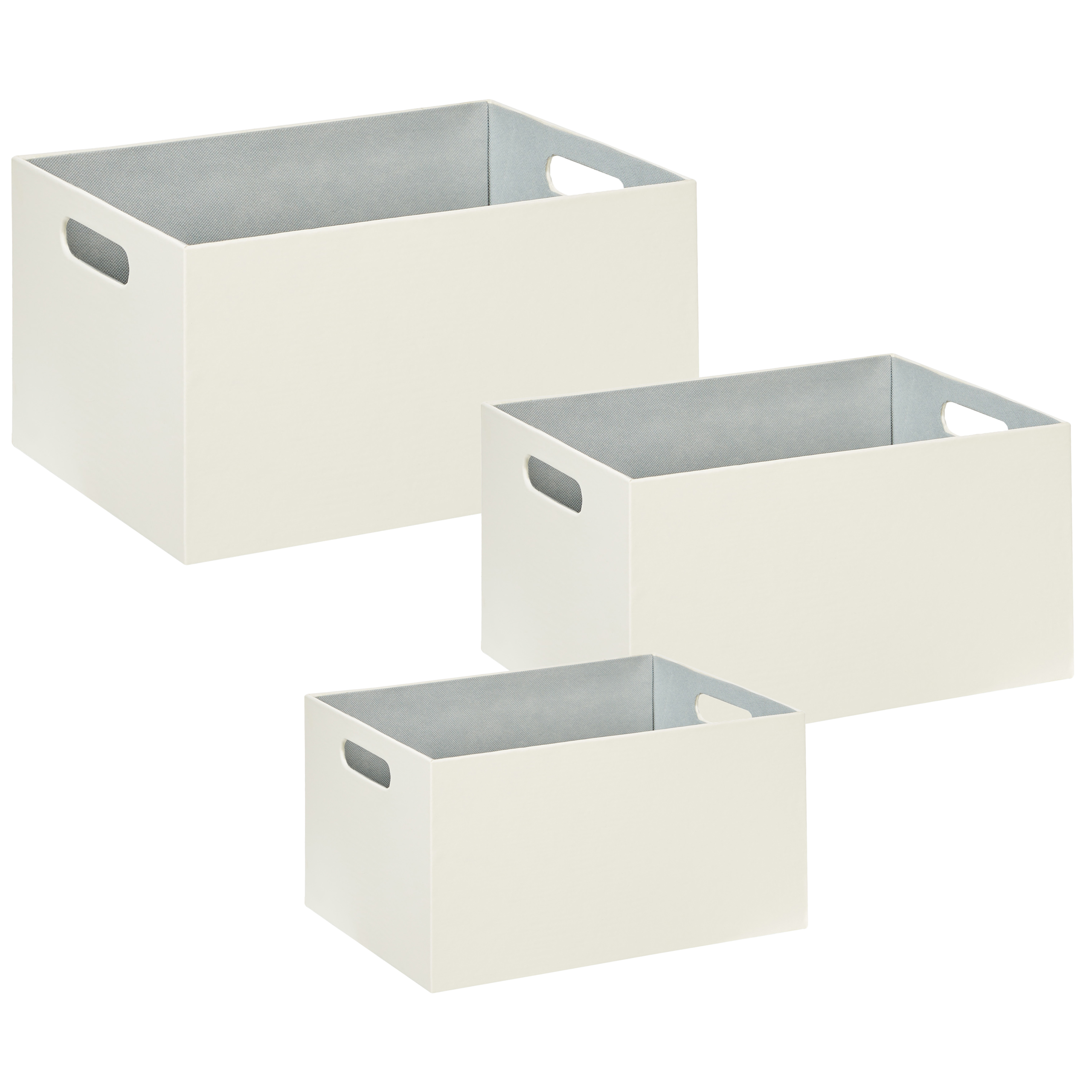 Laatikkosetti 3 kpl LARSA keinonahka Beige