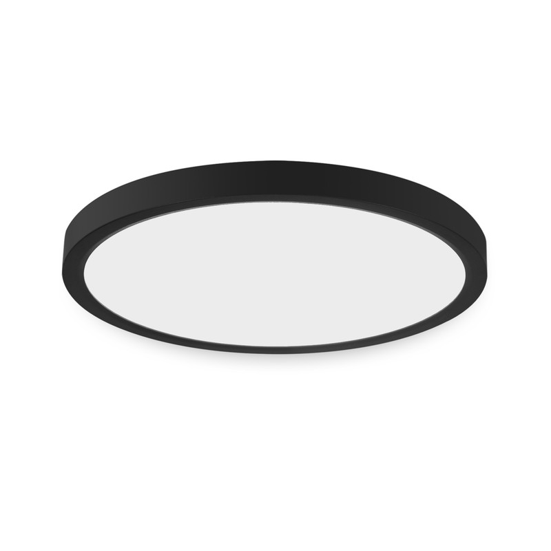 NETTLIFE LED-kattovalaisin, litteä Kattovalaisin, makuuhuoneen Valaisin, Ø22cm Kylpyhuoneen Valaisin, musta, 15W, IP44