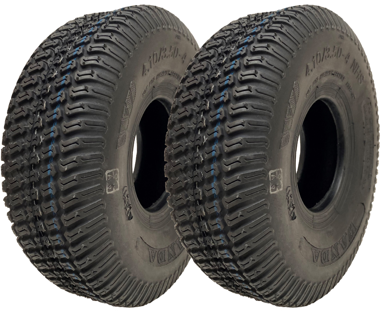 4.10/3.50-4 ruohonleikkurin monikäyttöiset nurmikengät, 4-kerroksiset tubeless-renkaat, Wanda P332 (2 kpl:n sarja)