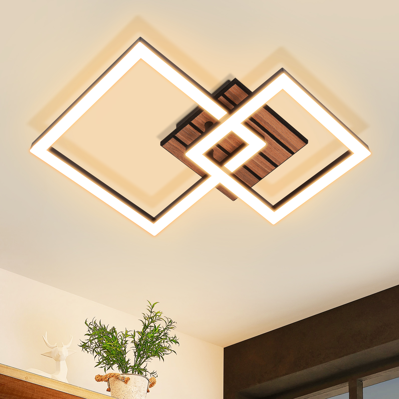 NETTLIFE moderni LED-kattovalaisin, 14W, musta