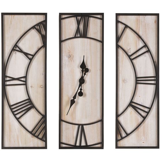 Seinäkello COATLAN 75 cm pihta Ruskea/musta