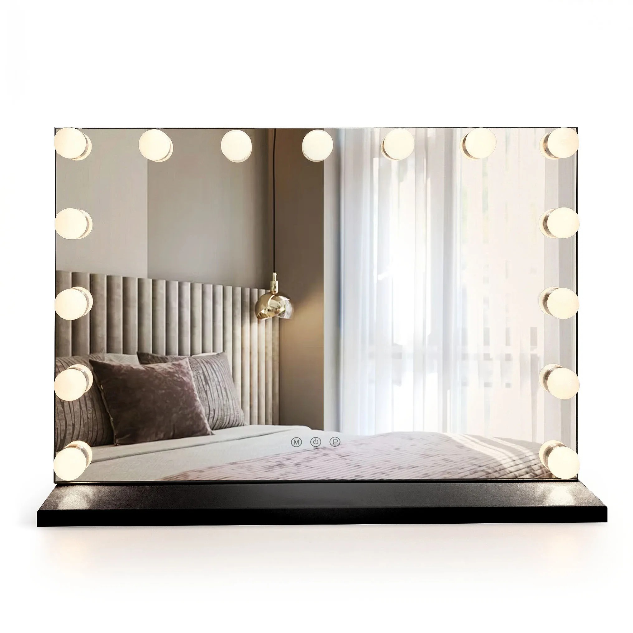 REA peili Hollywood 58x45 Musta, 58x45x12cm