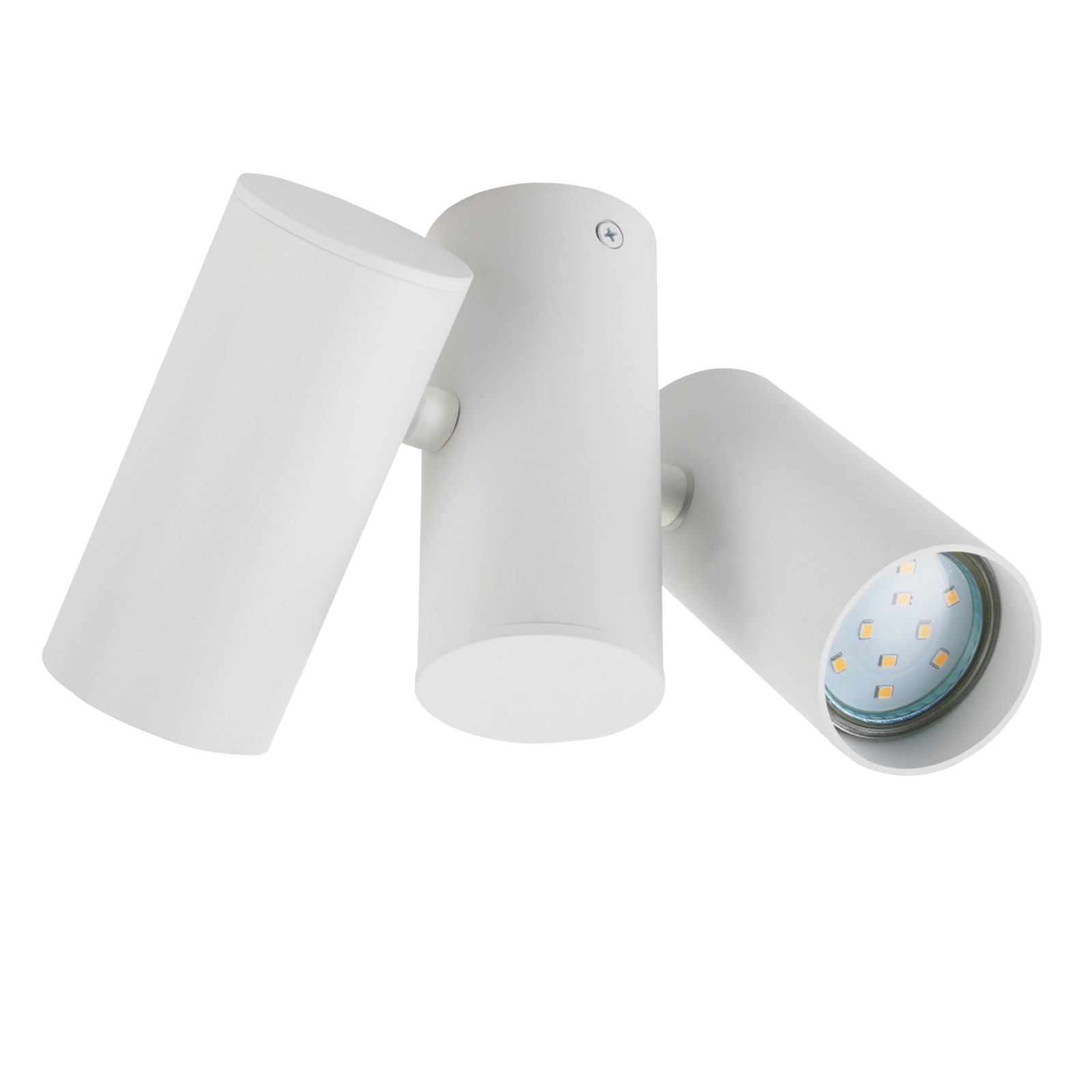 NETTLIFE-kattovalaisin 2 valkoista kattokohdevaloa - GU10 moderni metalli kääntyvä 180° sisätiloihin MAX.25W ilman polttimoa