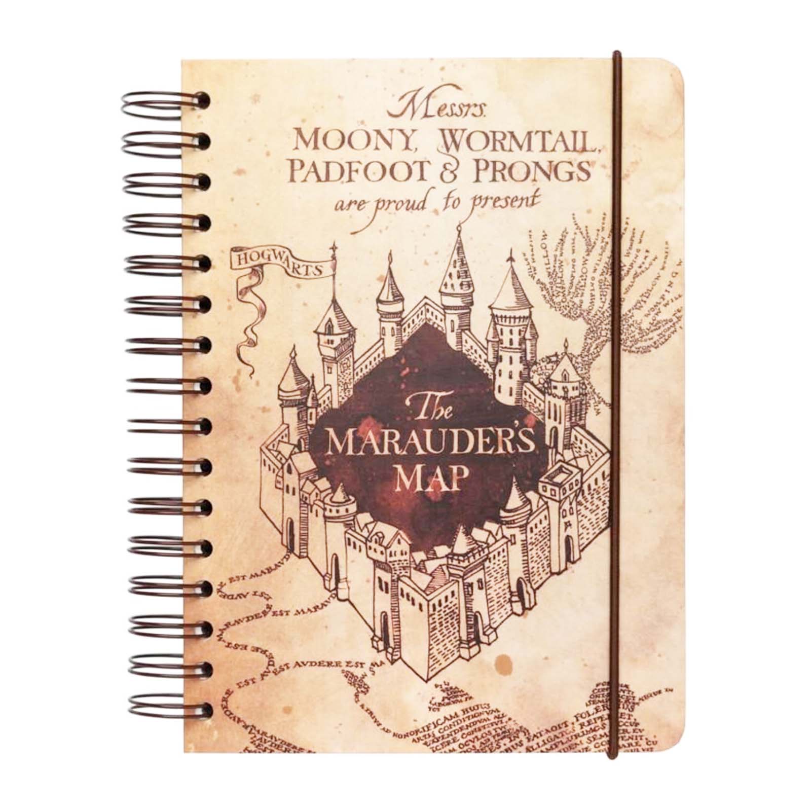 A5-kovakantinen kierremuistilehtiö 180 sivua, Kelmien kartta -kuvio