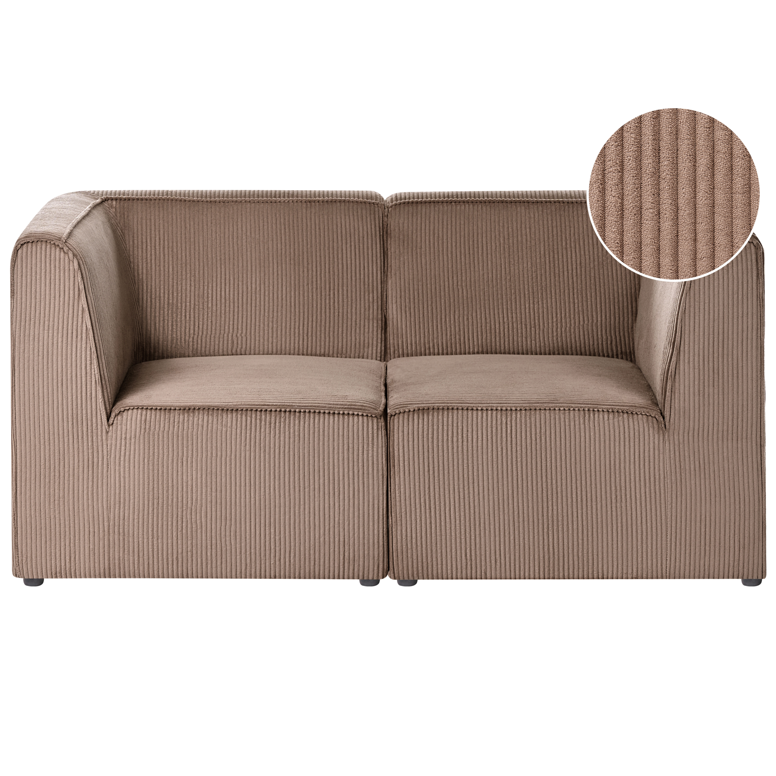 Moduulisohva 2-istuttava LEMVIG Vakosametti Tumma beige