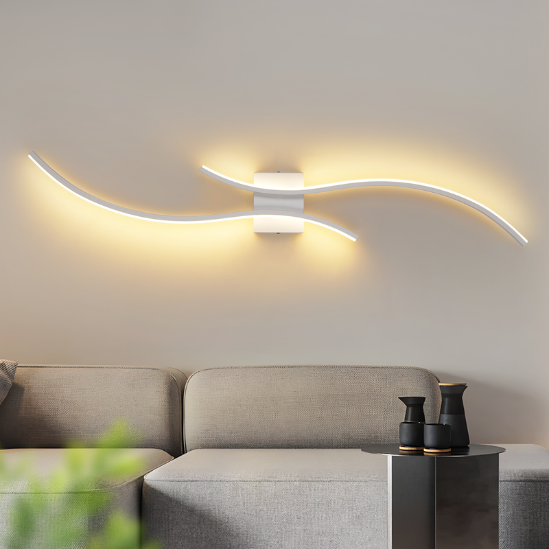 NETTLIFE Sisä-LED-seinävalaisin - 14 W Eteisvalaisin 100 CM Valkoinen Portaikovalaisin Moderni Aaltokuvio 3000K