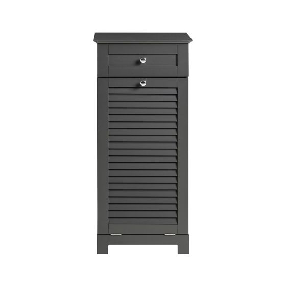 SoBuy Kylpyhuonekaappi ja Pyykkikaappi laadukkaasta kestävästä materiaalista harmaa BZR73-DG