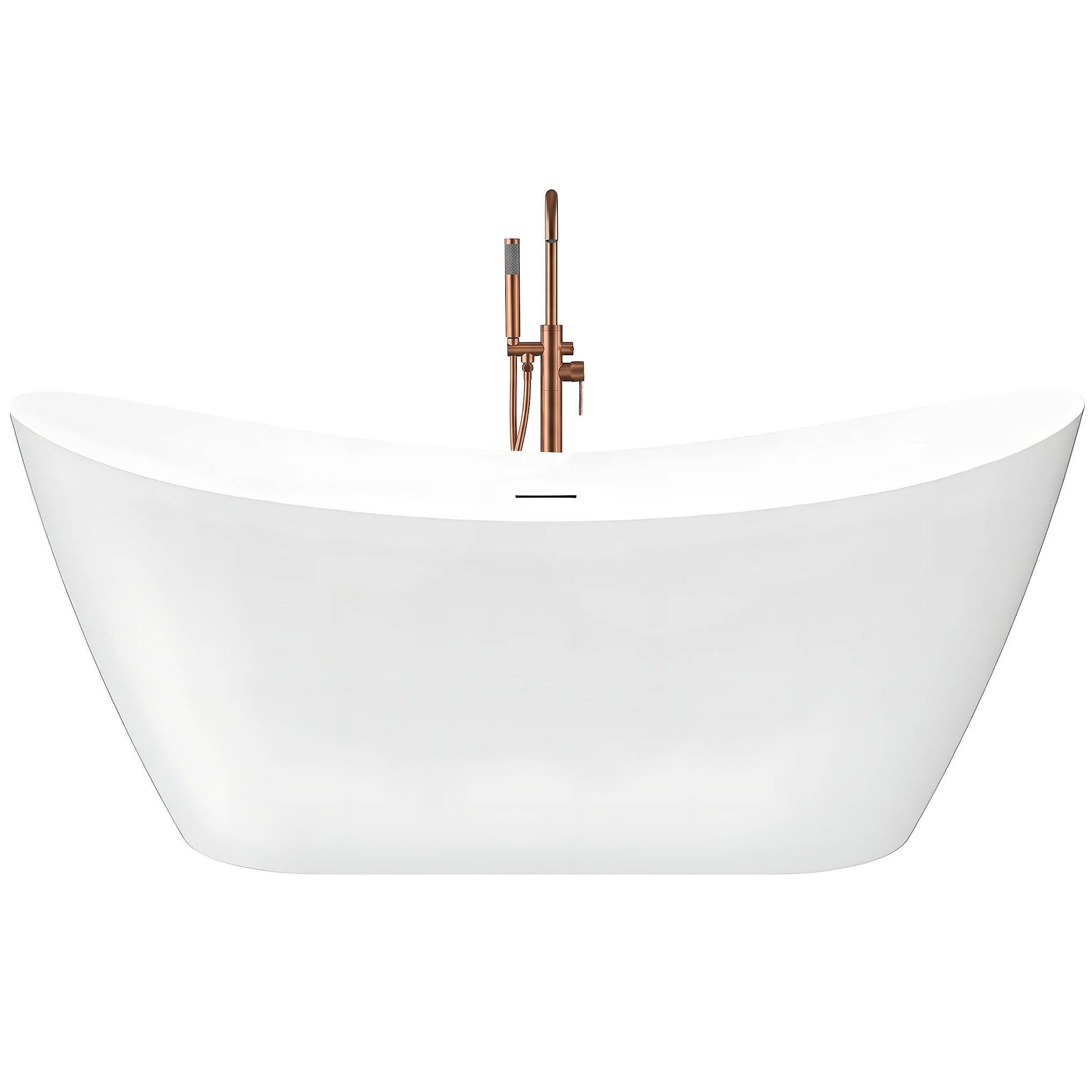 Rea vapaasti seisova amme Ferrano Slim 180 harjatulla kuparitulppakannella , 180X80X74,5CM