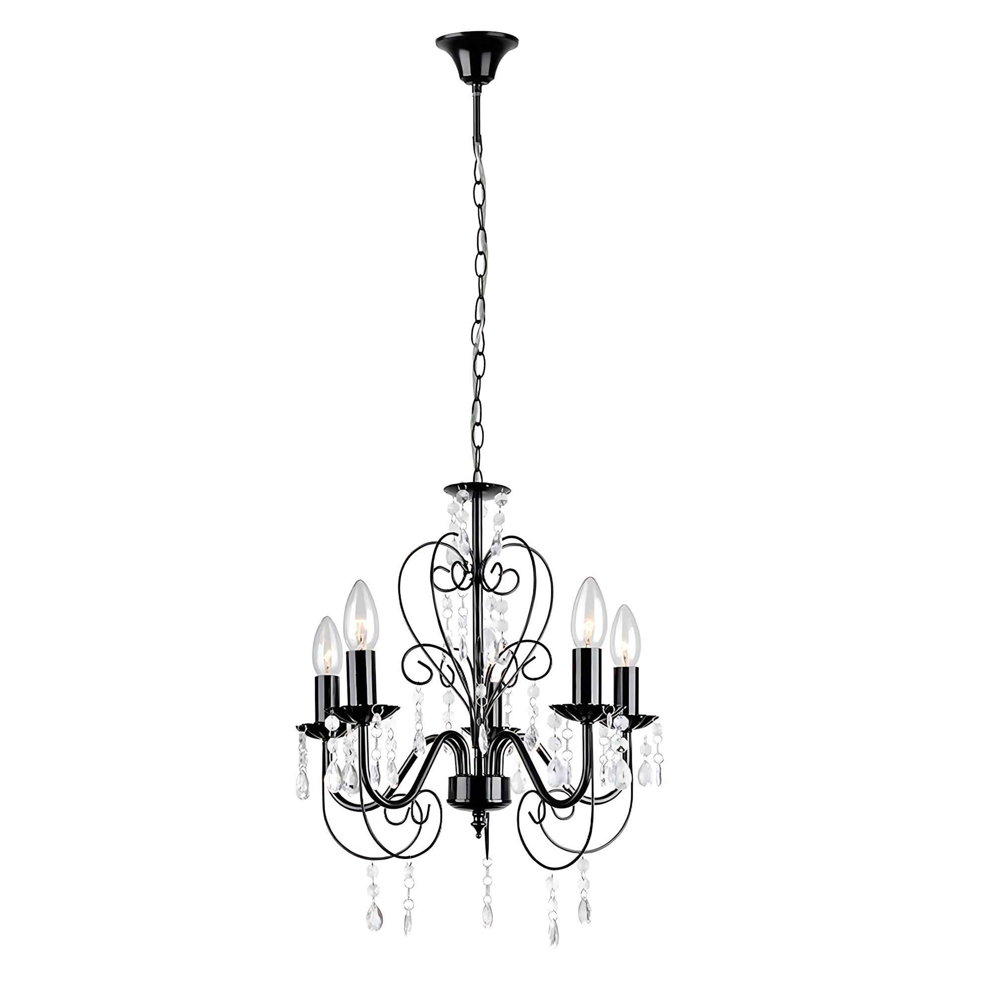 TOOLIGHT riippuvalaisin EBT010-5CP Musta, 45x120x45cm