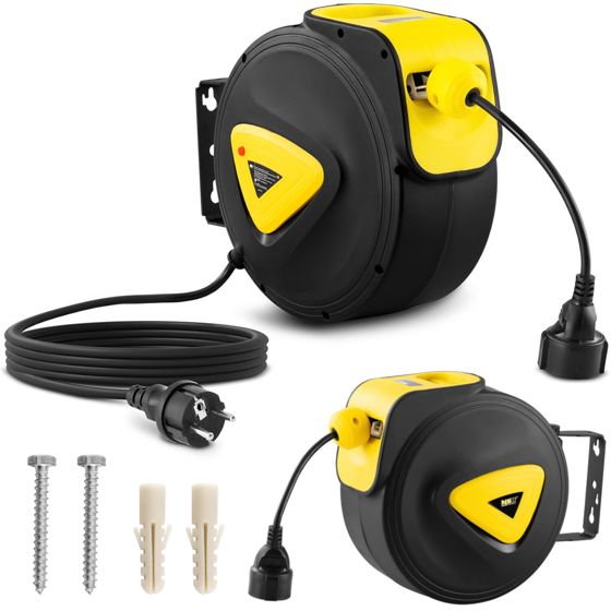 Automaattinen jatkojohto kelalla 20 m + 3 m