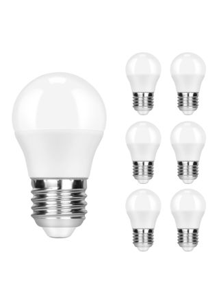 NETTLIFE 6 kpl E27 LED - lamppuja, lämmin valkoinen - 5 W, 3000 K, lämmin valkoinen hehkulamppu, energiansäästölamppu, ei välkkymistä