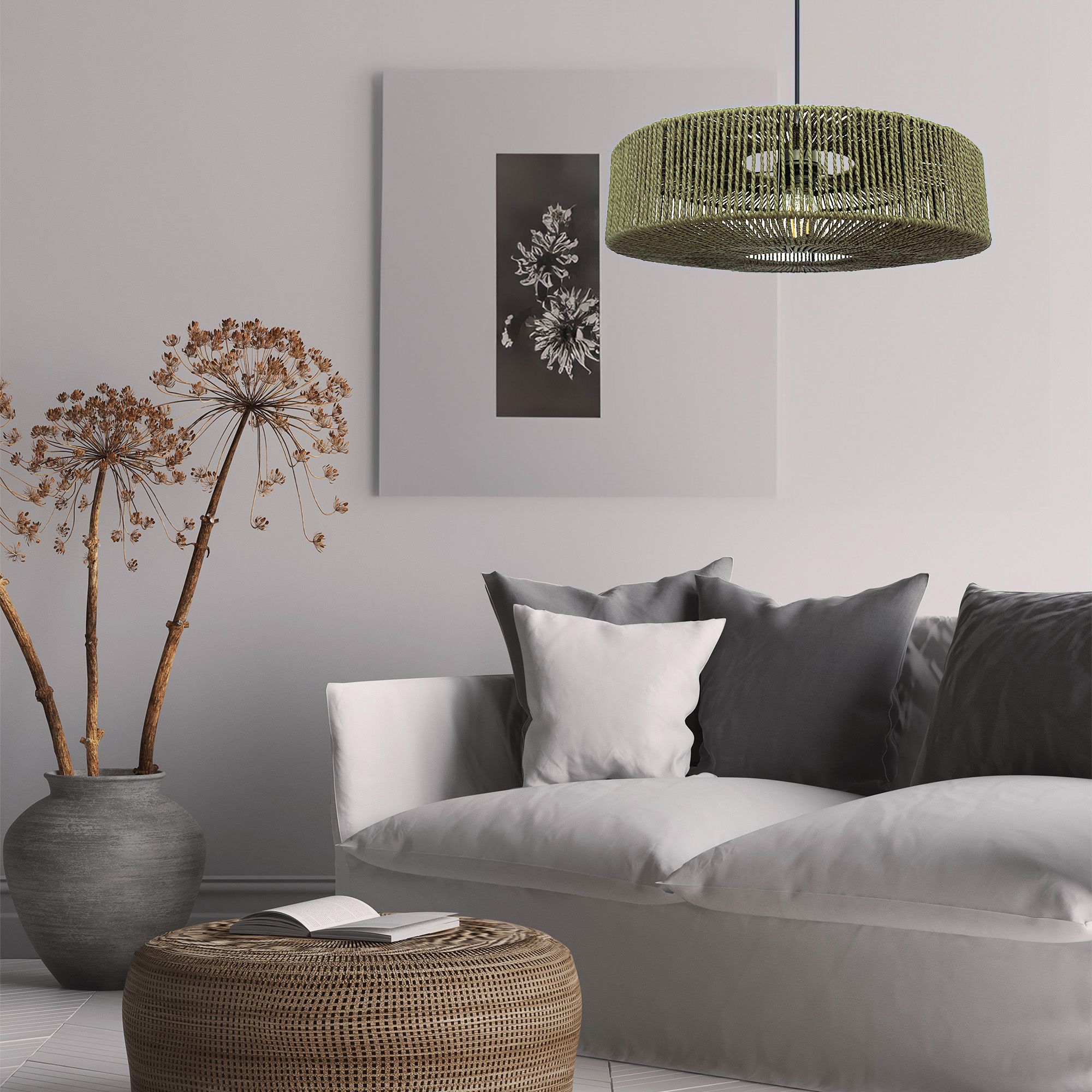 TOOLIGHT Riippuvalaisin App1296-1Cp Vihreä, 40X40X103Cm
