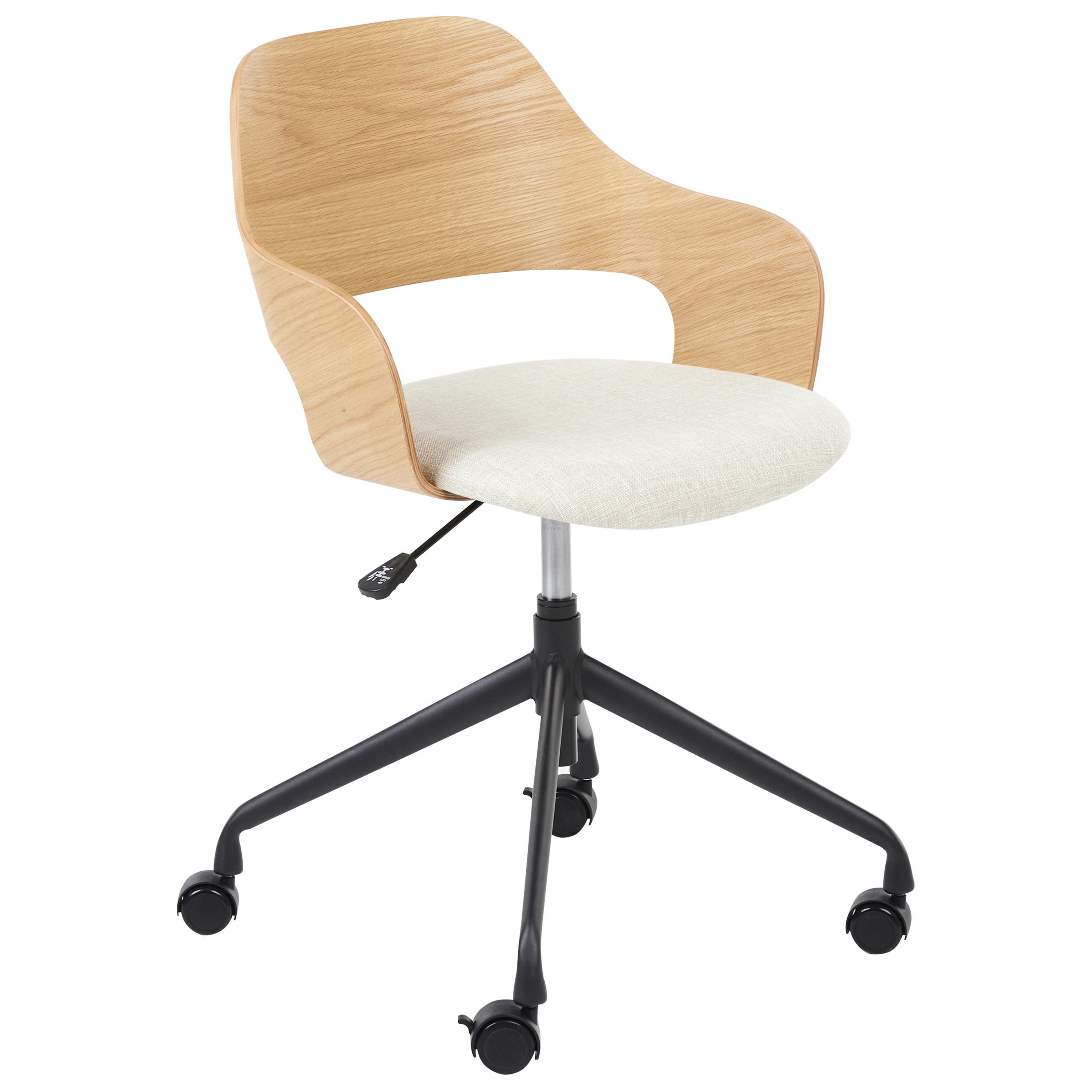 Työtuoli pyörivä NOVATO keinopellava Vaaleanbeige