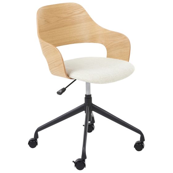 Työtuoli pyörivä NOVATO keinopellava Vaaleanbeige