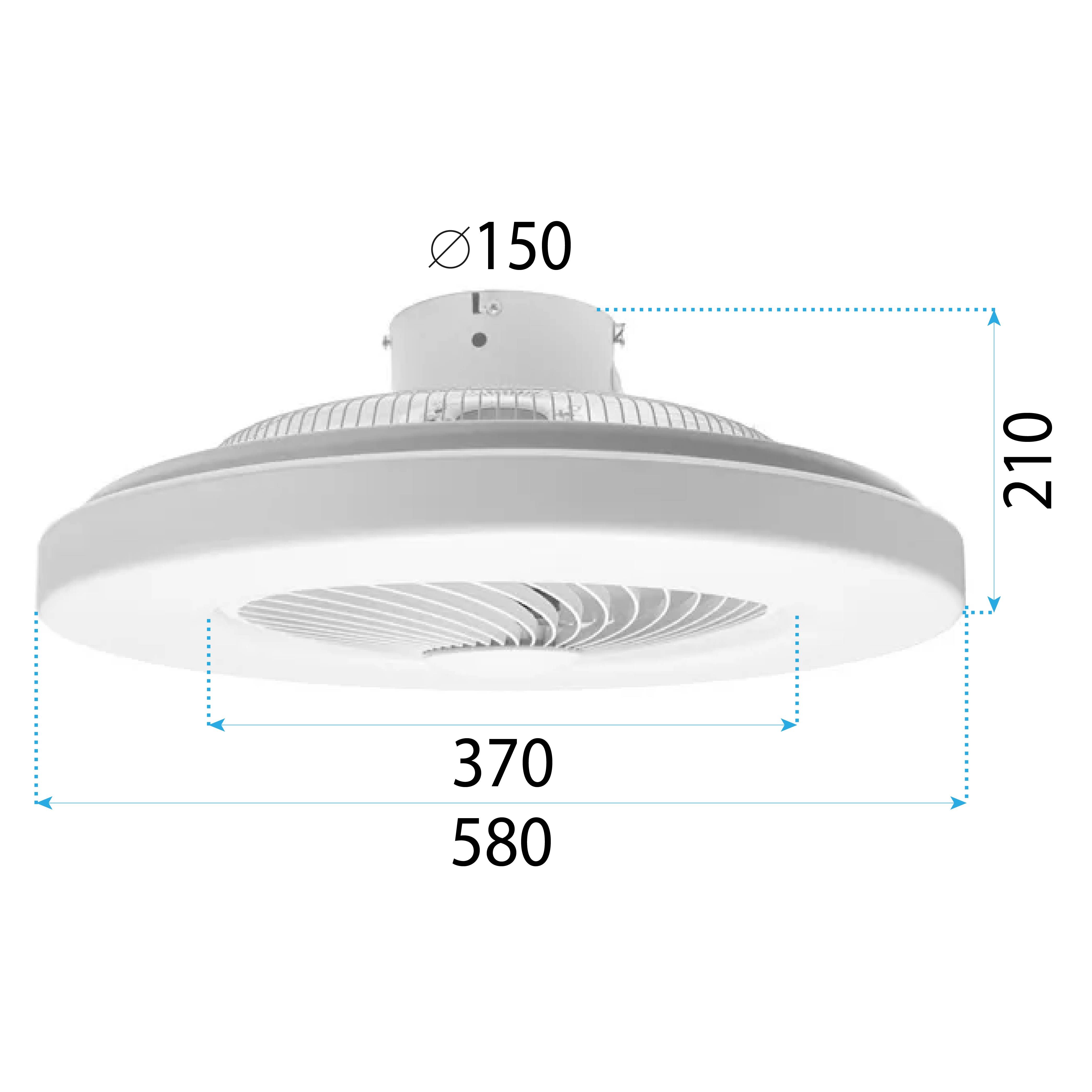 TOOLIGHT kattovalaisin APP1551-C valkoinen, 58x58x23cm