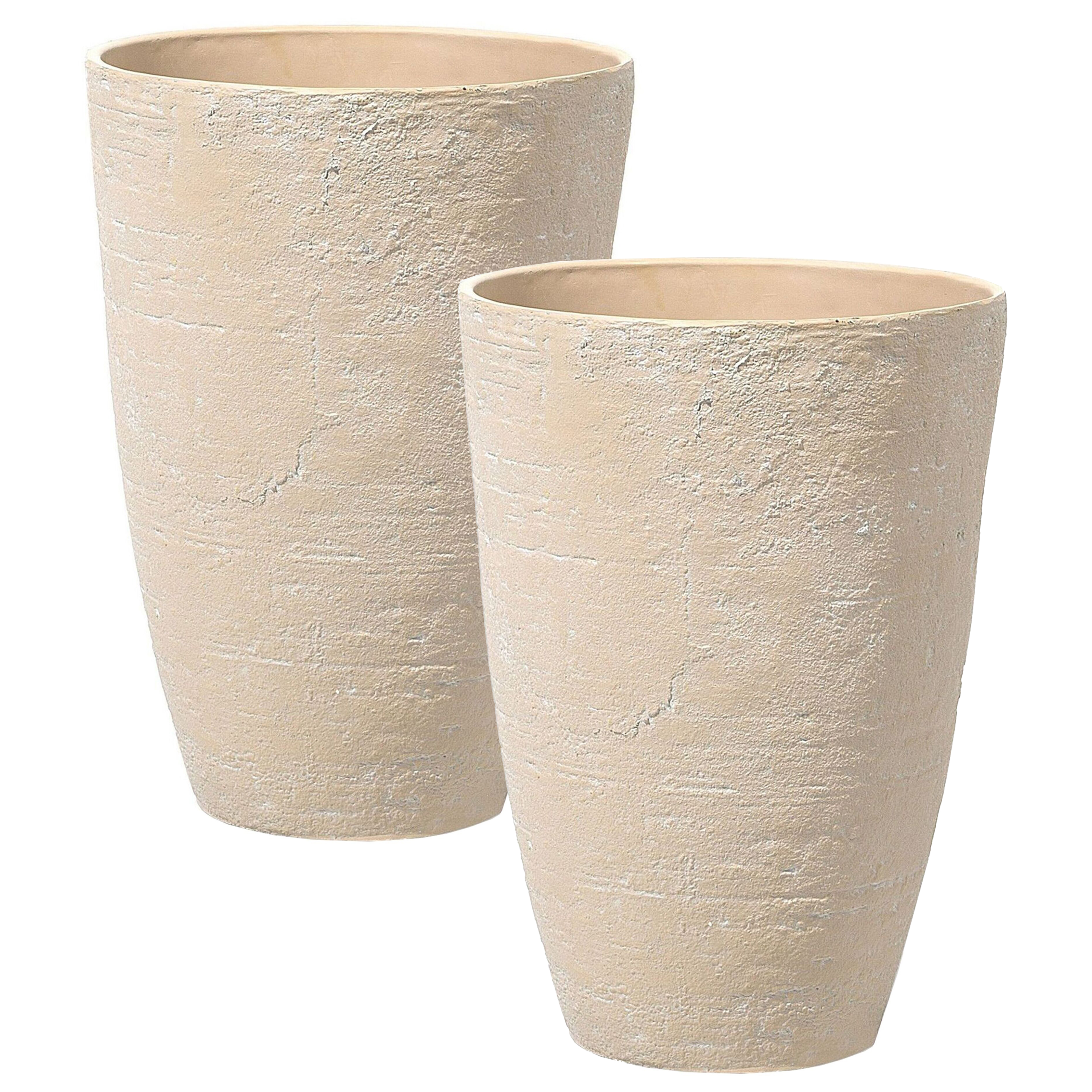 Kukkaruukkusetti 2 kpl CAMIA 43 cm Beige