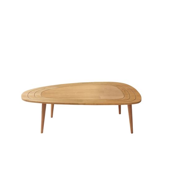 Norda Design moderni sohvapöytä, 115 x 38 x 50 cm | 100 % mänty- ja pyökkipuuta | tyylikäs geometrinen muotoilu