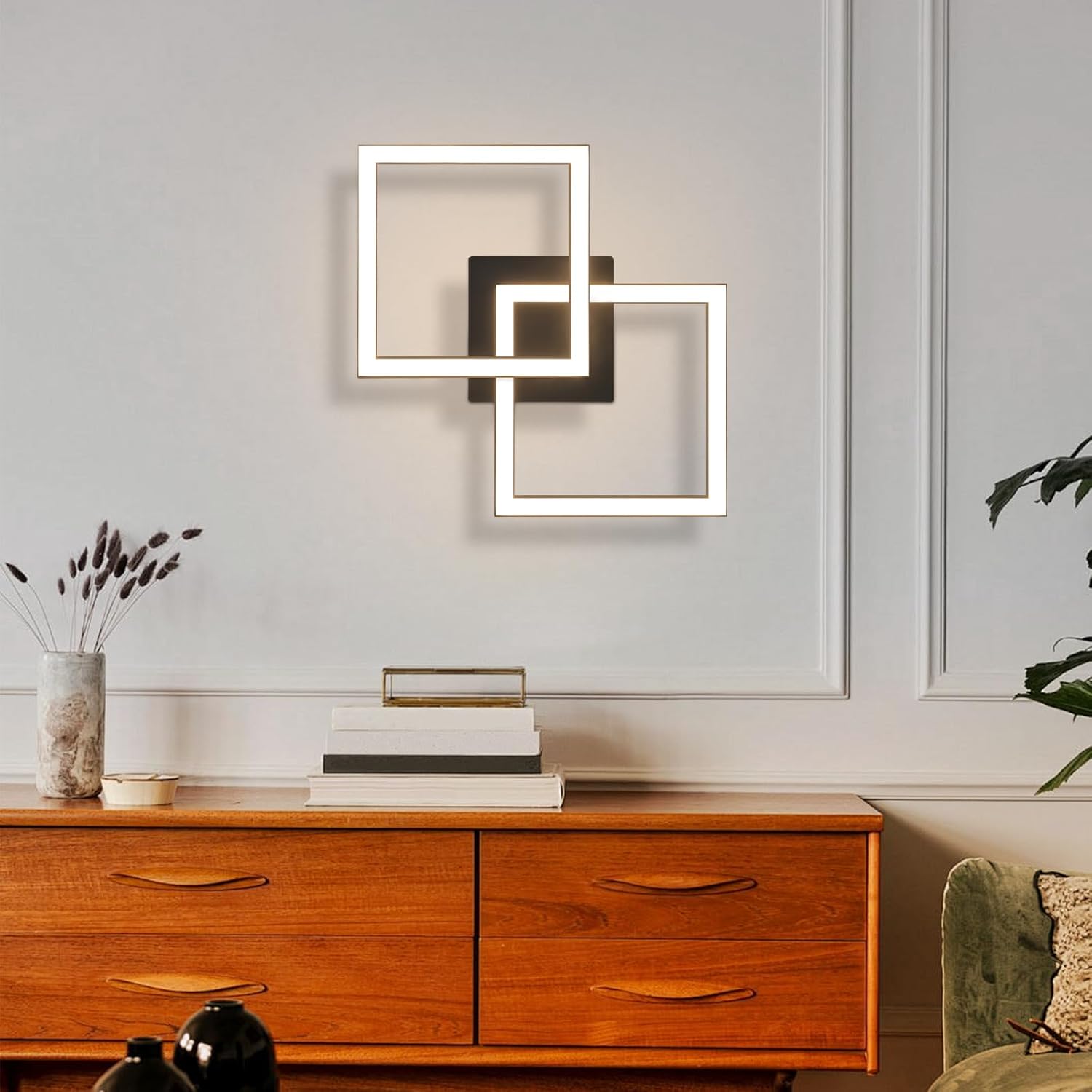 ZMH Moderni LED-kattovalaisin kahdella lampulla, 24 W, makuuhuoneeseen ja eteiseen