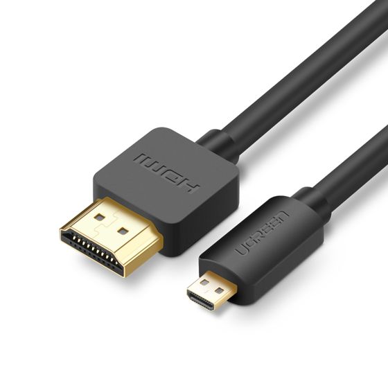 Micro HDMI - HDMI 4K 60Hz 3m musta kaapeli