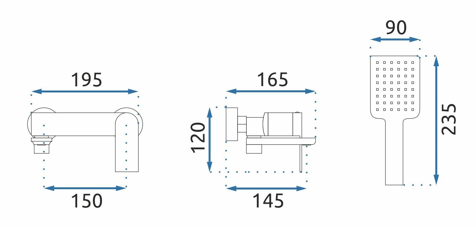 REA Ammehana MY1902-3GG STORM 145 harjattu kulta, 14,5X19,5X12CM