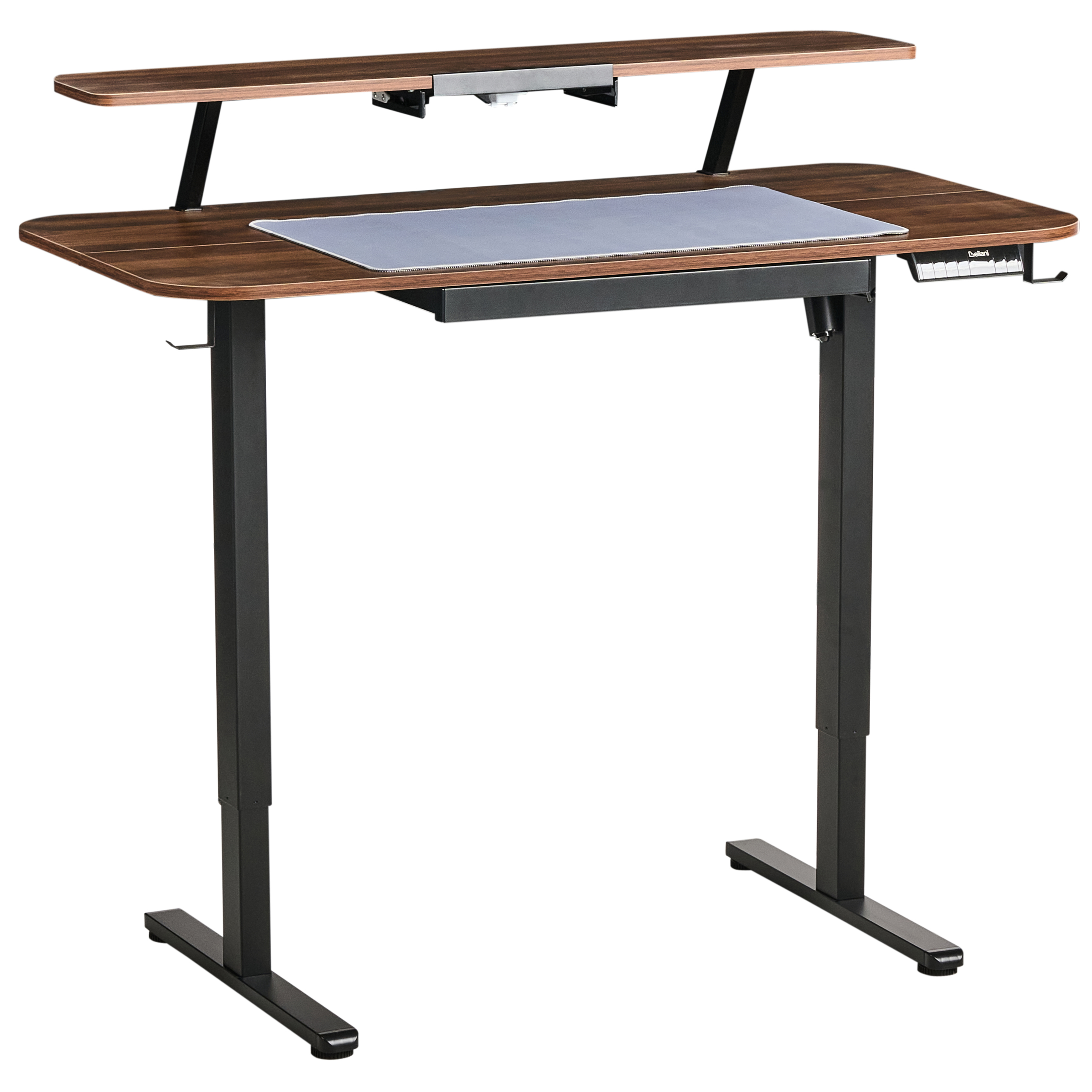 Työpöytä sähkösäädettävä WILBANKS 120 cm 60 cm USB-portilla Ruskea/musta