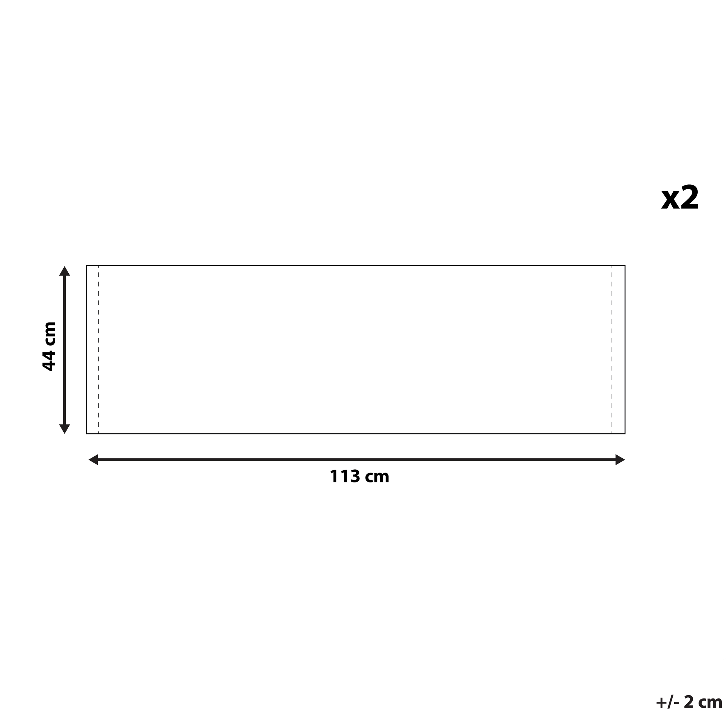 Aurinkotuolin vaihtokangassetti 2 kpl ANZIO/AVELLINO 113 x 44 cm Musta