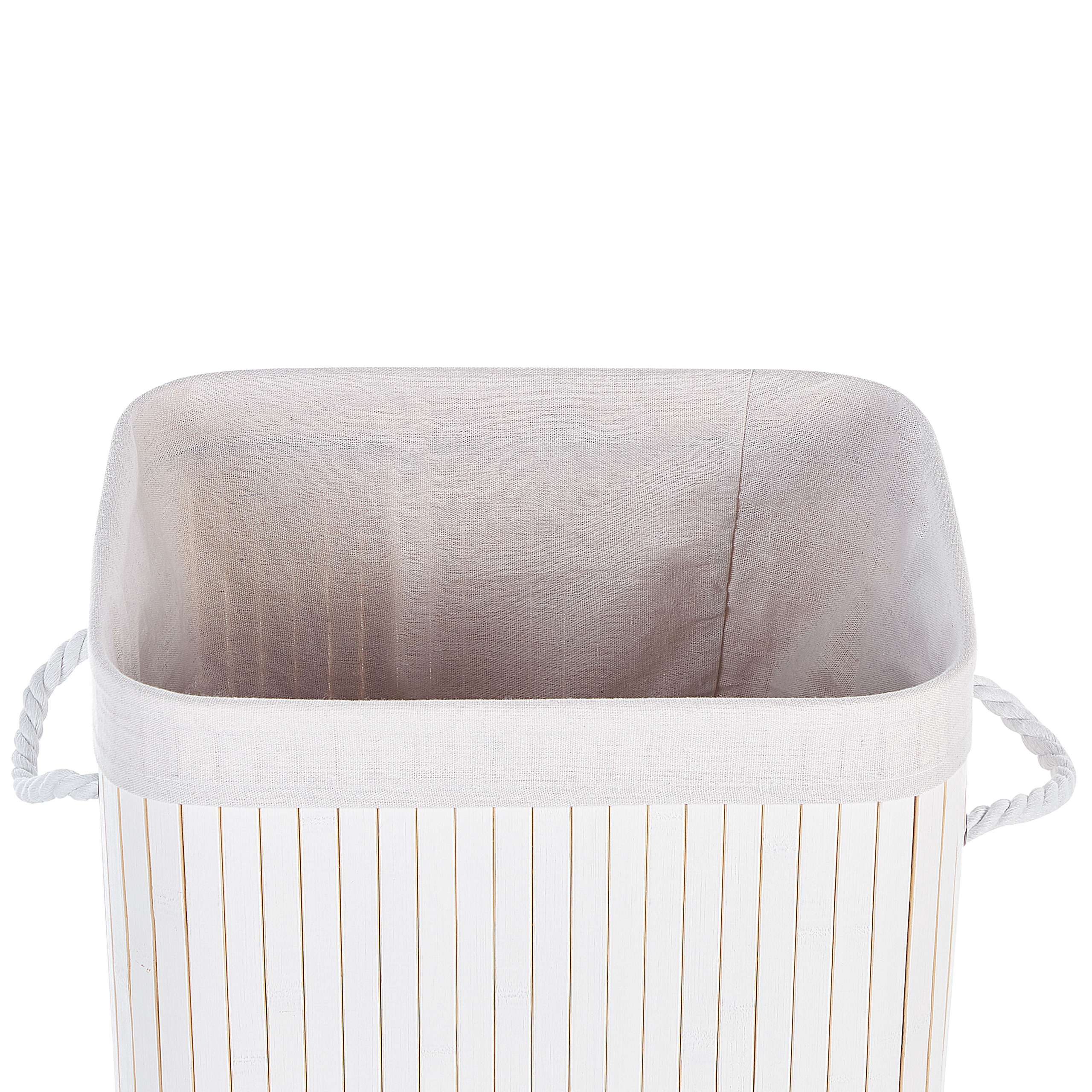 Pyykkikori KOMARI Bambu Valkoinen 72 L
