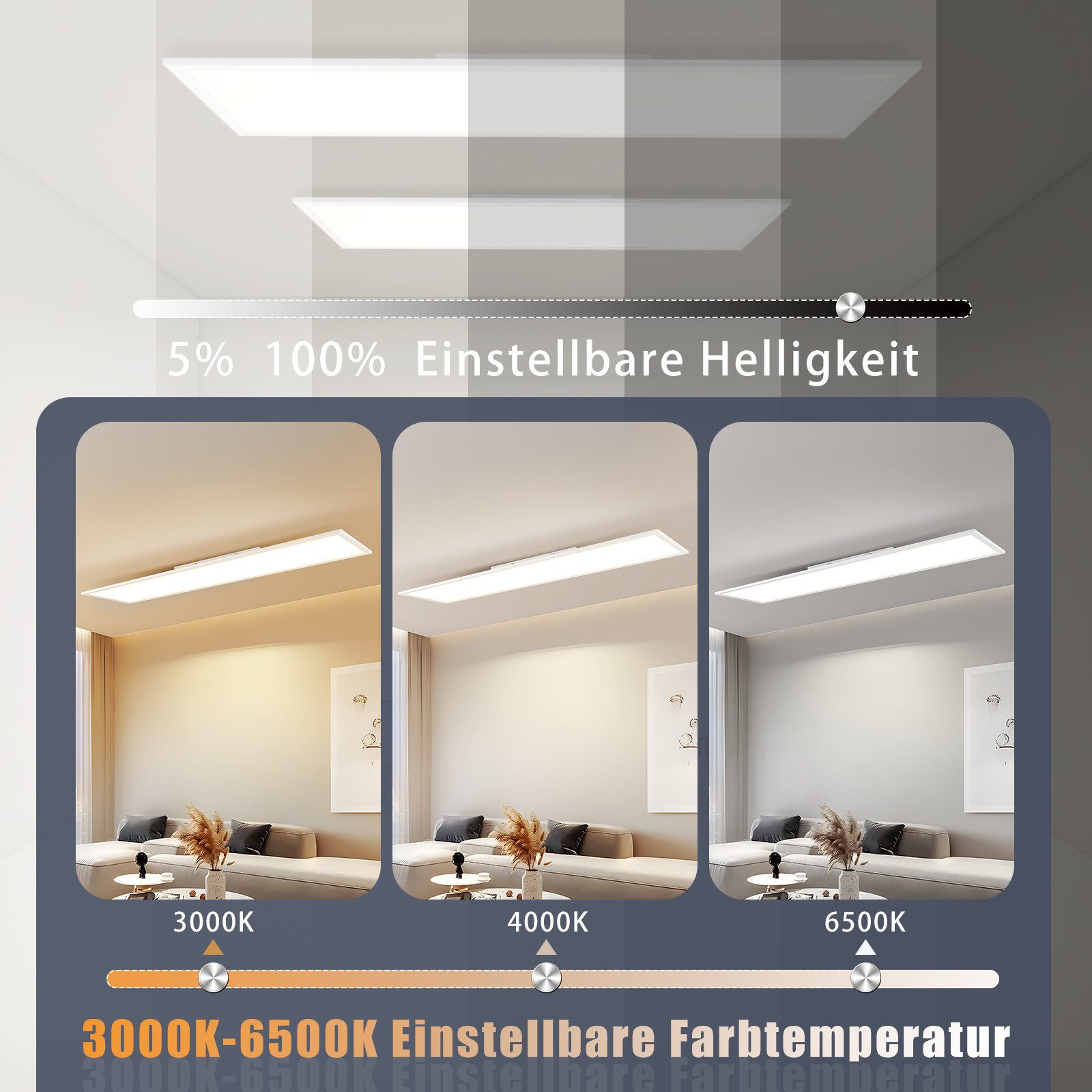 NETTLIFE LED - paneeli, 120x30, himmennettävä, kaukosäätimellä, 40W, musta