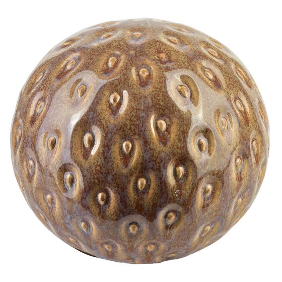 Koristepallo keramiikka SAGGIO STRAWBERRY 12,5x12,5x11 cm beige-ruskea 1 kpl
