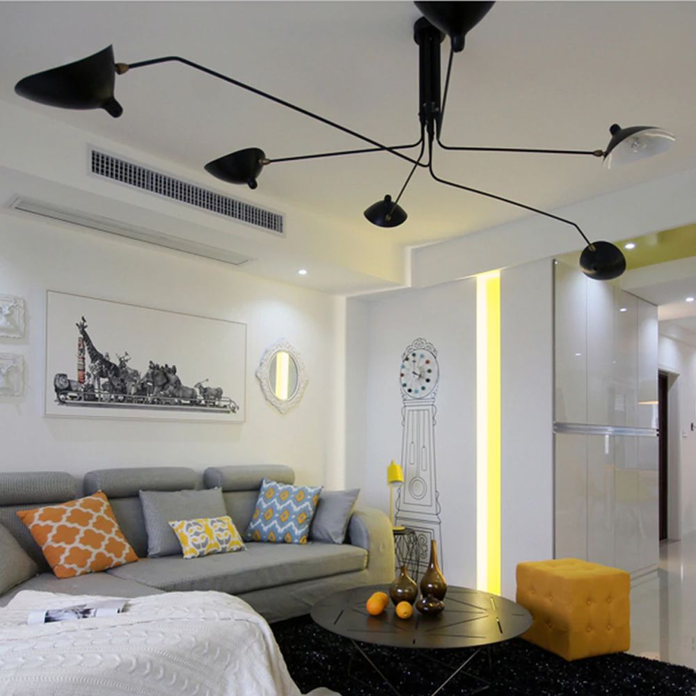 TOOLIGHT kattovalaisin APP570-6C musta, 280x280x60cm