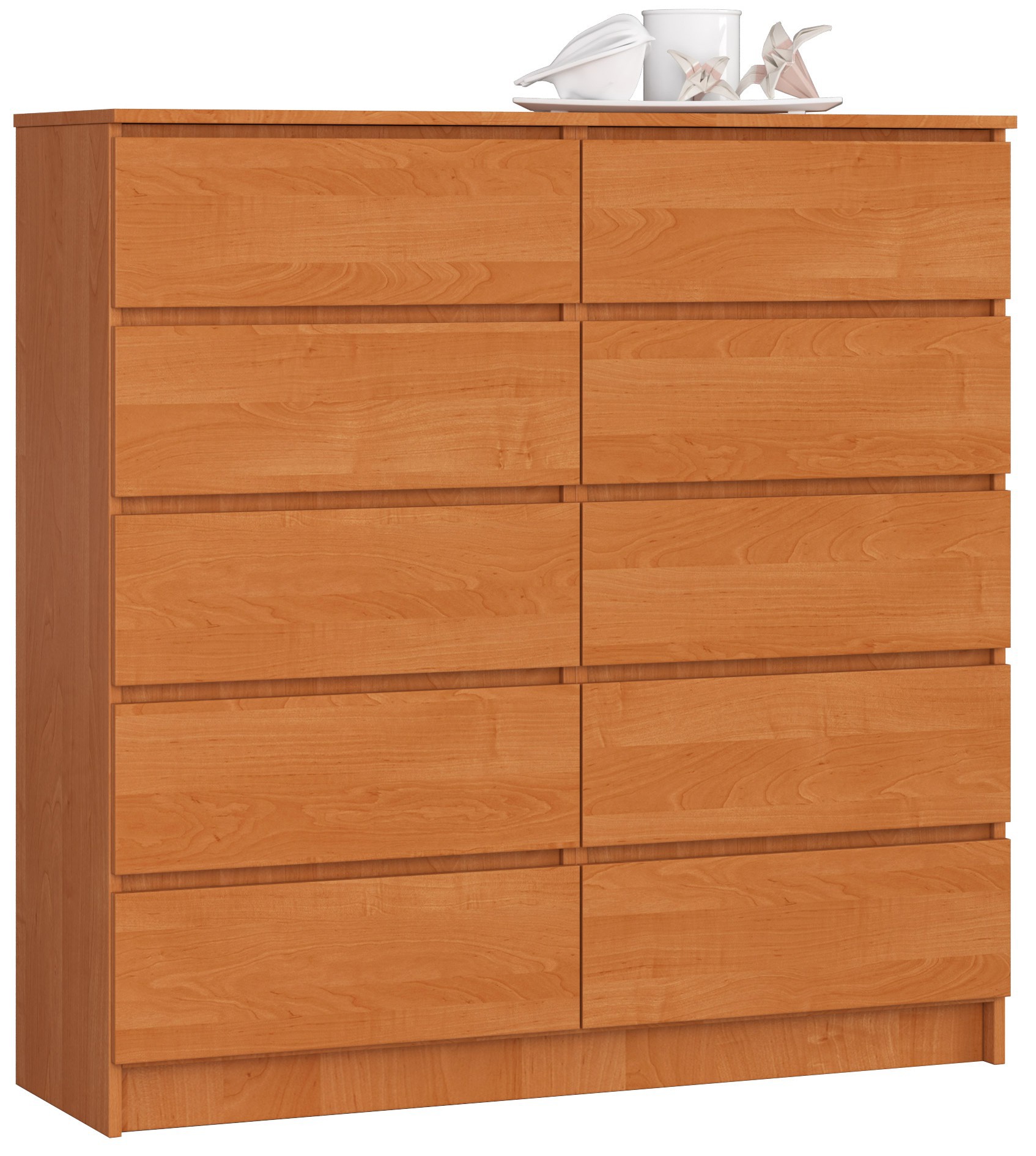 Akord Lipasto 10 Laatikkoa Leppä 120x40x121