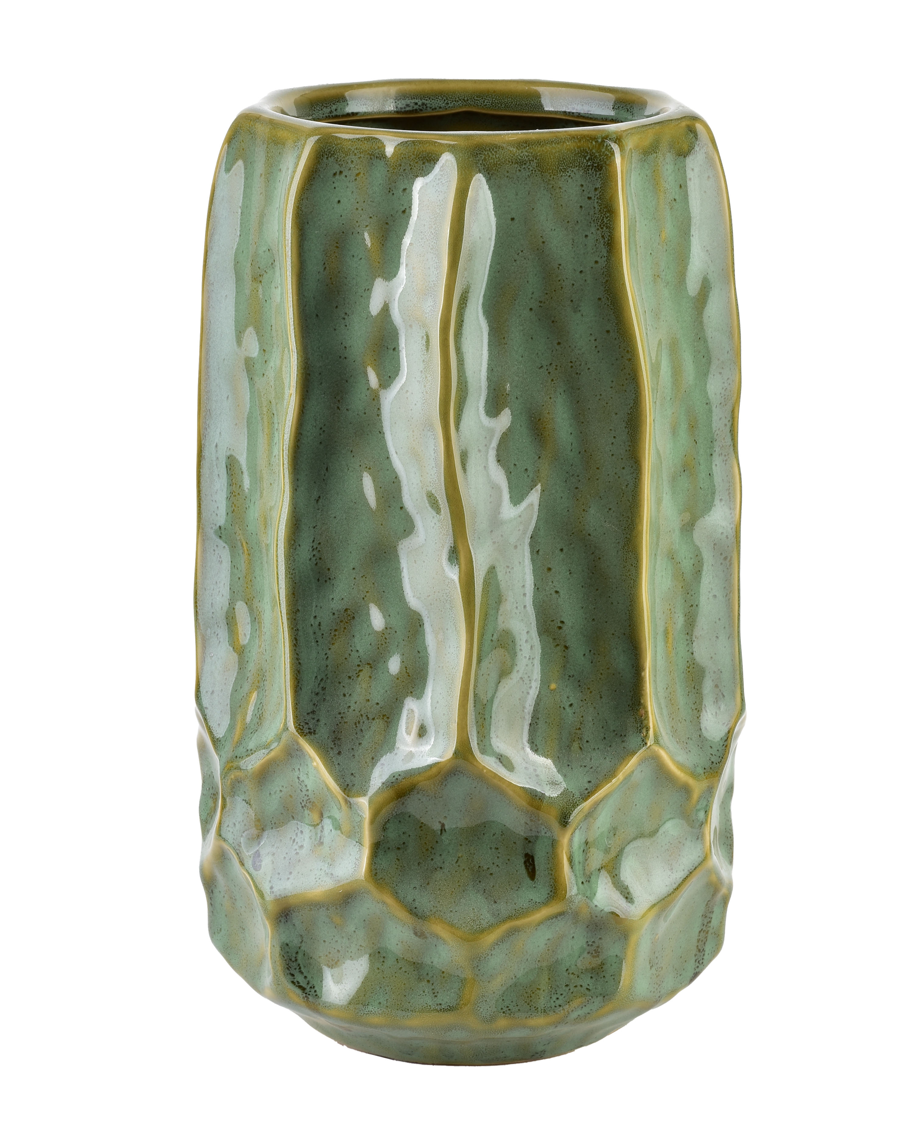 MONDEX keramiikkamaljakko, kohokuvioitu, 12 x 14 x 26 cm