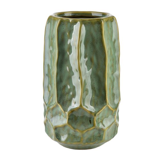 MONDEX keramiikkamaljakko, kohokuvioitu, 12 x 14 x 26 cm