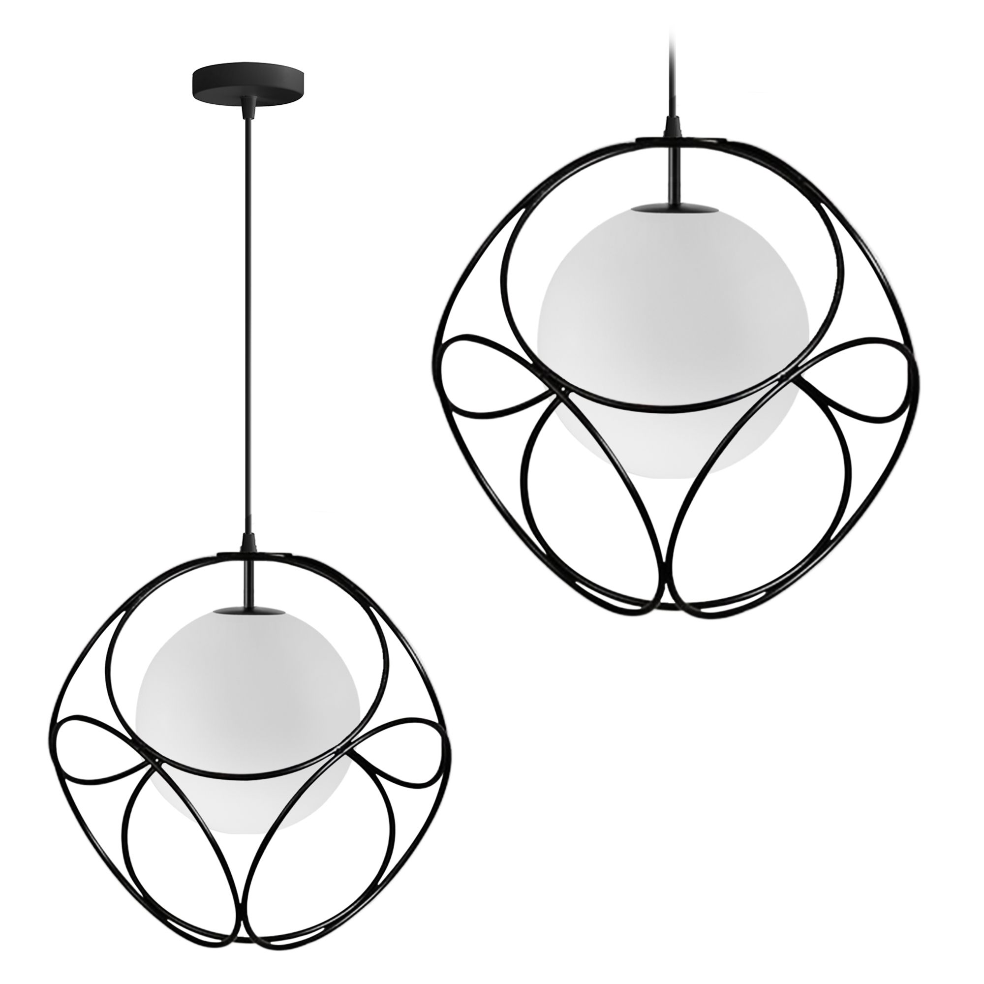 TOOLIGHT riippuvalaisin APP1019-1CP Musta, 34x34x34cm