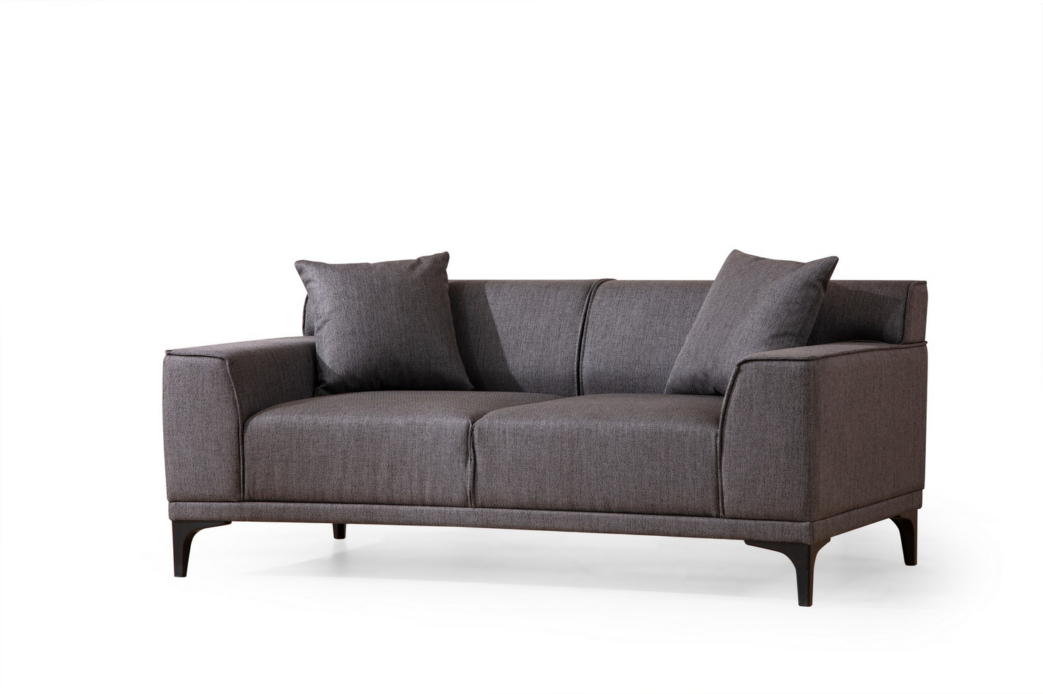 Norda Design Tyylikäs kaksipaikkainen sohva, pyökkirunkoinen, 165 x 87 x 86 cm | 100 % polyesteri, sisältää 2 tyynyä