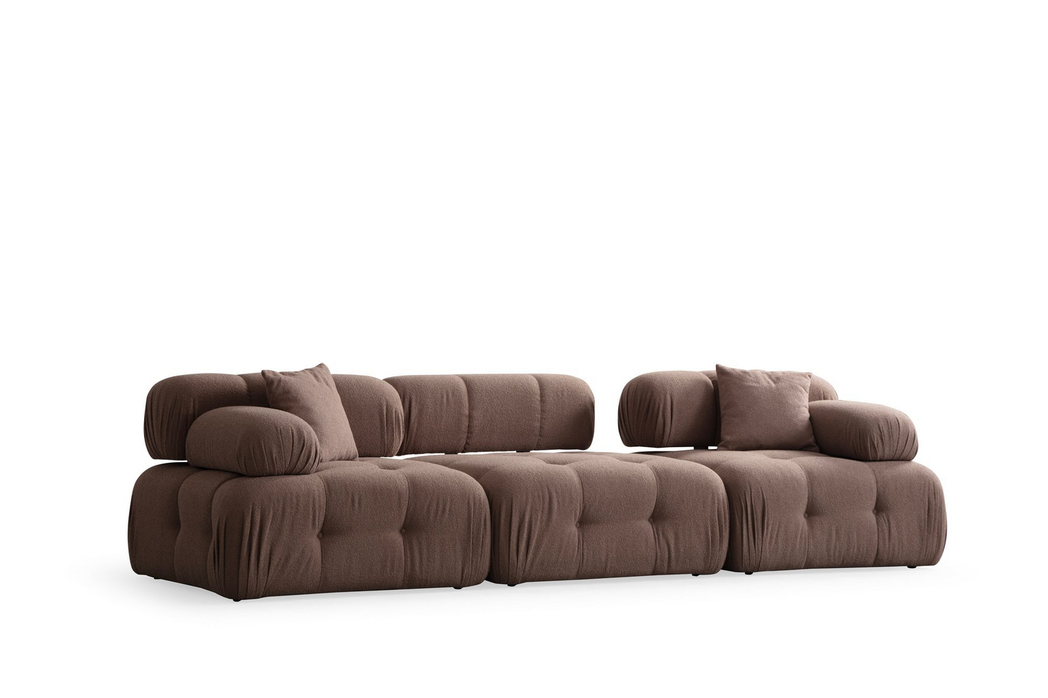 Norda Design Elegantti 3-istuttava sohva, 300 x 100 x 80 cm | pyökkirunko, kangas 100 % polyesteria, kuivapesukelpoinen
