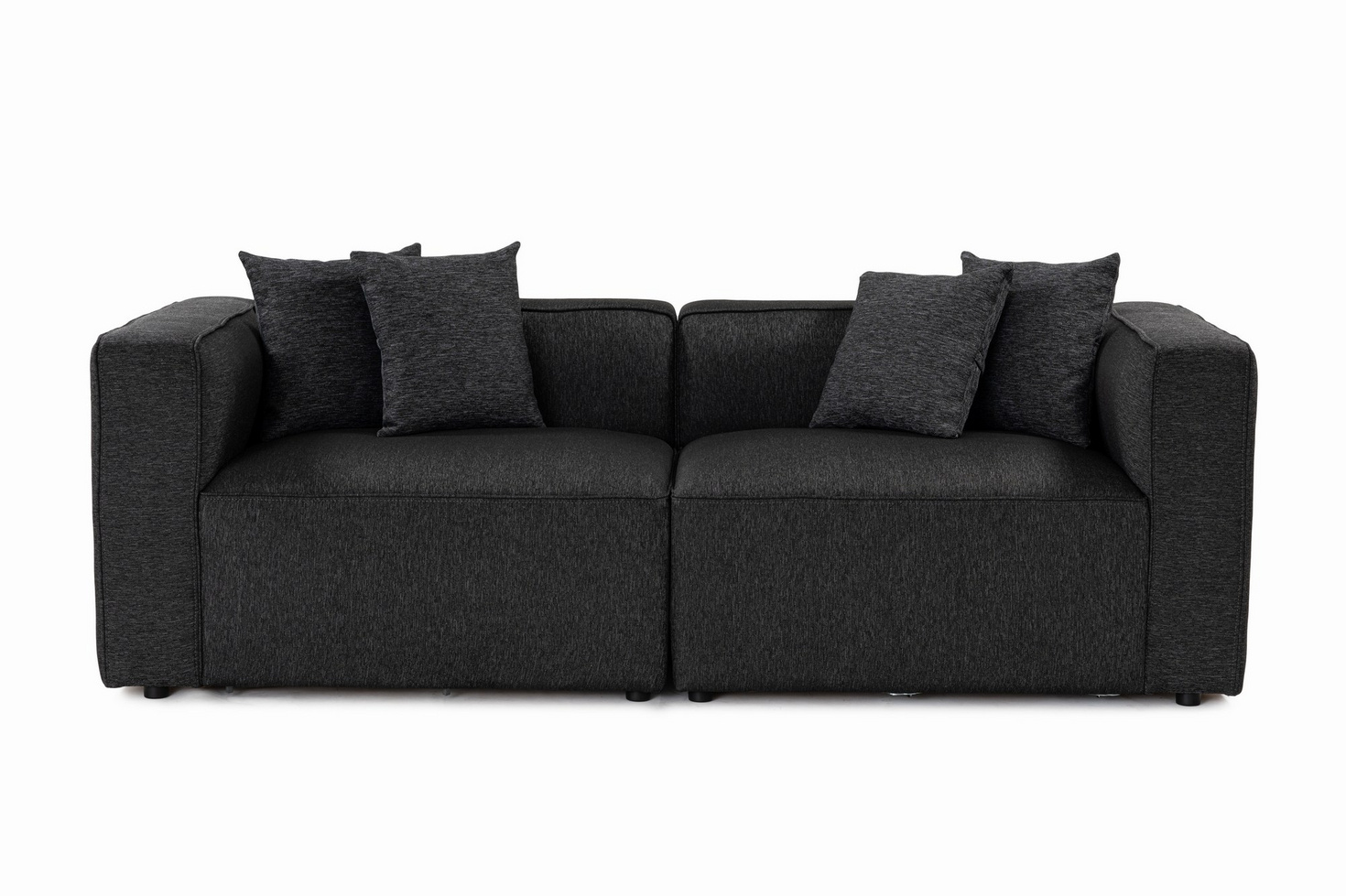 Norda Design Tyylikäs 2-paikkainen sohva, 220 cm | pehmeätuntuinen kangas, runko pyökistä ja kuusesta | mukava muotoilu