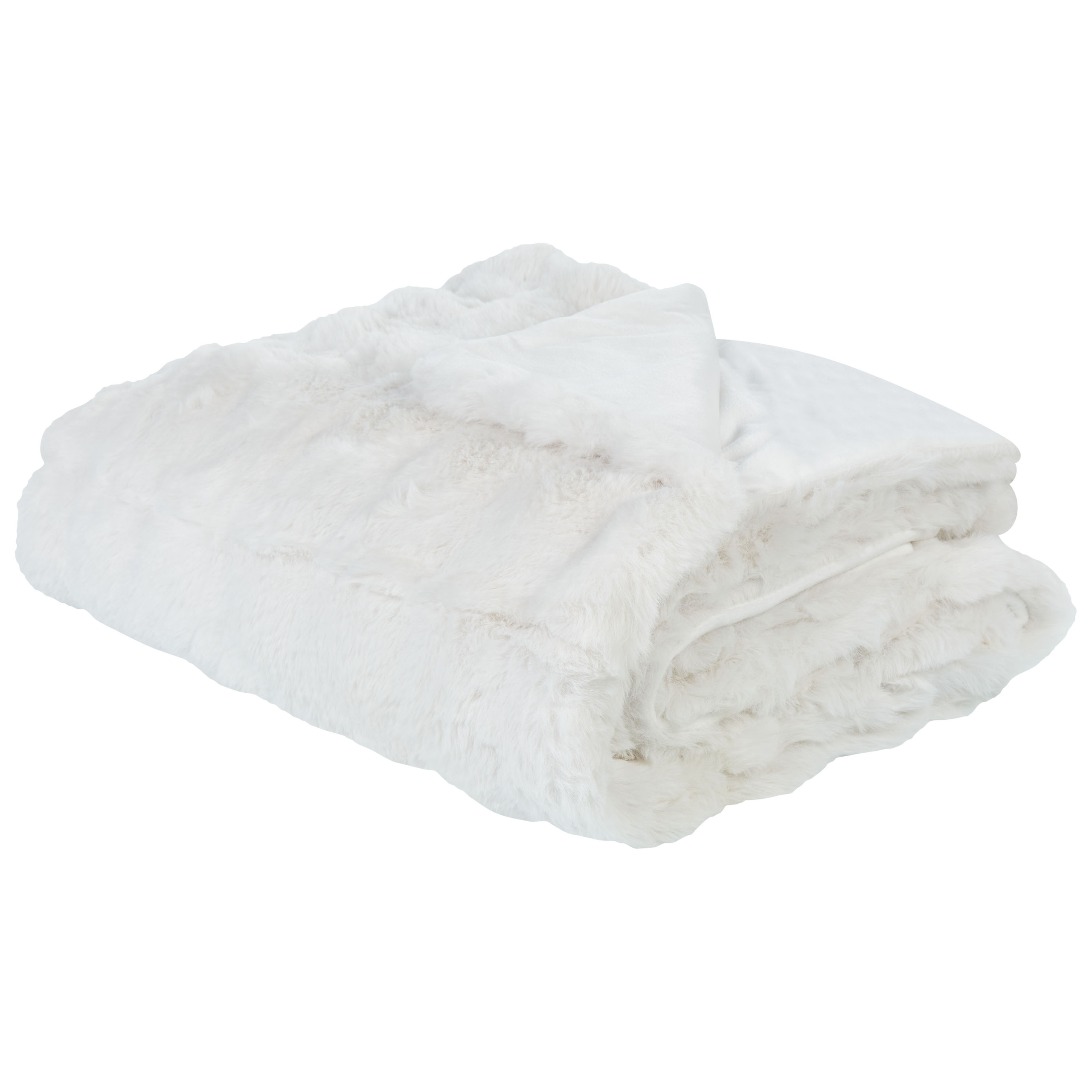 Torkkupeitto SALKA keinoturkis 150 x 200 cm Valkoinen